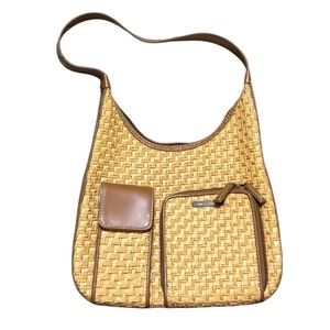 Y2K Nine & Company Vintage Straw Purse Wicker Shoulder Bag Handbag
